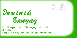 dominik banyay business card